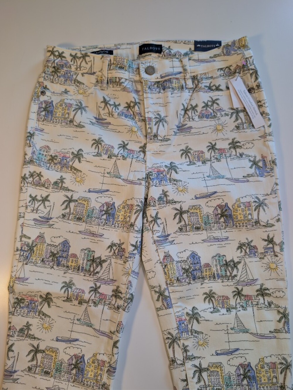 Talbots Novelty Coastal Crop Jeggings Sz 4 High Waist NWT - Picture 2 of 10
